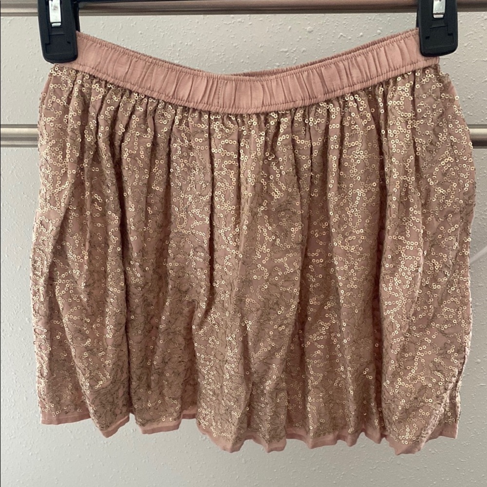 Aerie Rose Gold Mini Skirt